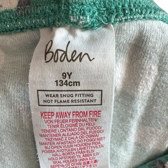 Mini Boden Boys Sheep Print Snug Fit Pajamas Set Long Johns Size 9Y 134cm Green - Picture 4 of 7